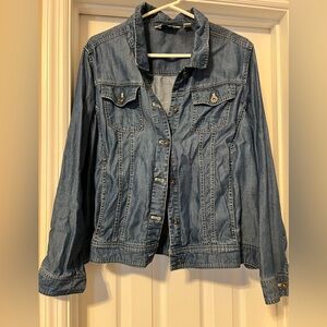 LL Bean, light-weight denim jacket, size 2X
